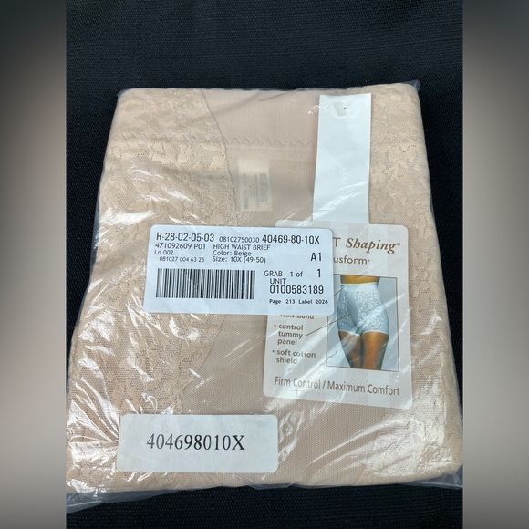 INSTANT Shaping by Plusform High Waist Brief Sz 10X ( 49-50) - Picture 4 of 5